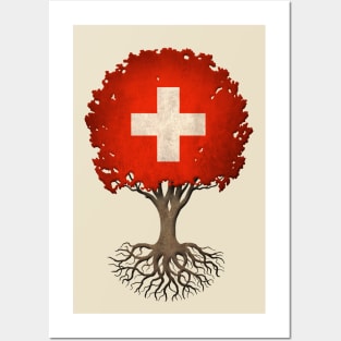 Tree of Life with Swiss Flag Posters and Art